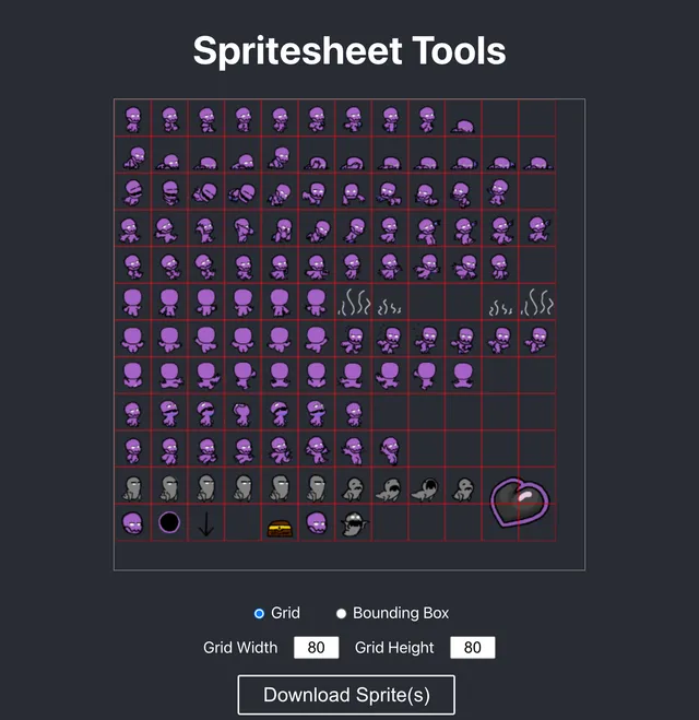 Screenshot of "Spritesheet Tools"